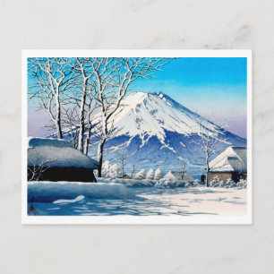 Carte Postale ukiyoe [hasui] A13 Mont Fuji après une chute de ne