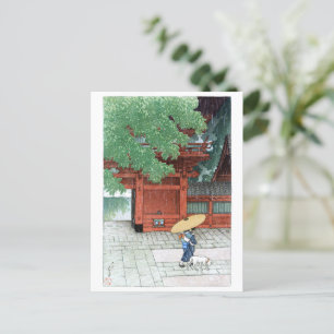 Carte Postale ukiyoe - hasui - C06 - Sanctuaire Sanno au début d