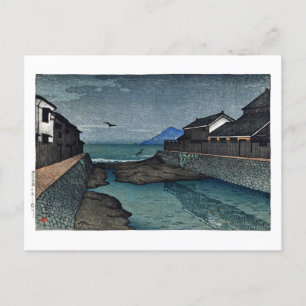 Carte Postale ukiyoe [hasui] C17 Hori River, Obama