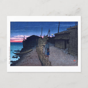 Carte Postale ukiyoe [hasui] C23 Aikawa-machi sur l'île de Sado