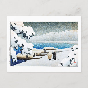 Carte Postale ukiyoe [hasui] C27 Amanohashidate en Neige