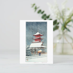 Carte Postale ukiyoe - hasui - m10 - Sanctuaire Toshogu, Ueno -