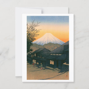 Carte Postale Ukiyoe hasui No53 Mt Fuji vu de Yui-cho
