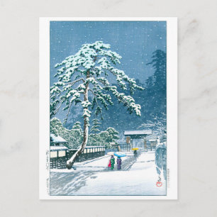 Carte Postale Ukiyoe - hasui - No.12 Le Temple Hommonji, Ikegam