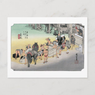 Carte Postale ukiyoe Hiroshige n°22 Fujieda