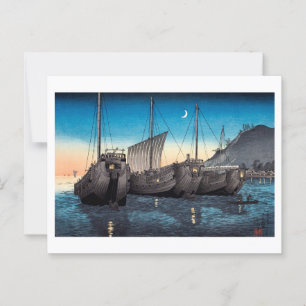 Carte Postale ukiyoe [komei] Joncs dans la baie d'Inatori, Izu