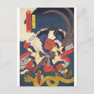 Carte Postale ukiyoe - Toyokuni - No.08 Tenjiku Tokubê -