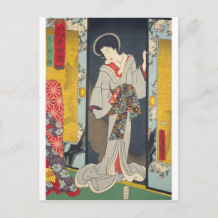 Carte Postale ukiyoe - Toyokuni - No.10 Ama Myōchin -