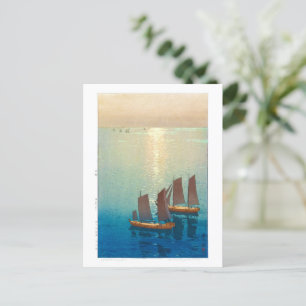Carte Postale ukiyoe - Yoshida - 01 - Mer scintillante