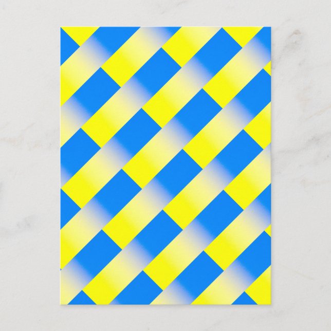 Carte Postale Ukraine bleue et jaune Inspiration de la paix anti (Devant)