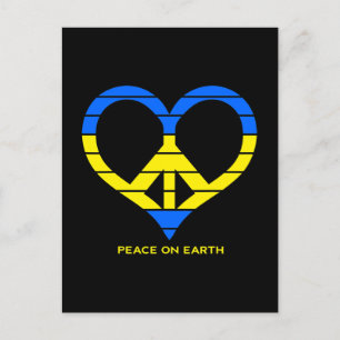 Carte Postale Ukraine Paix sur Terre Chemise Rétro Paix Amour U