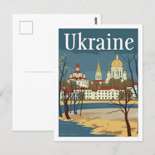 Carte Postale Ukraine Vintage célèbre lieu de voyage