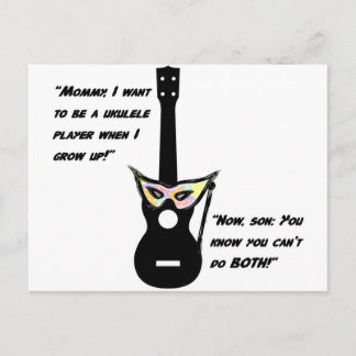 Carte Postale Ukulele a grandi dans un Humour