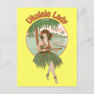 Carte postale Ukulele Lady #1