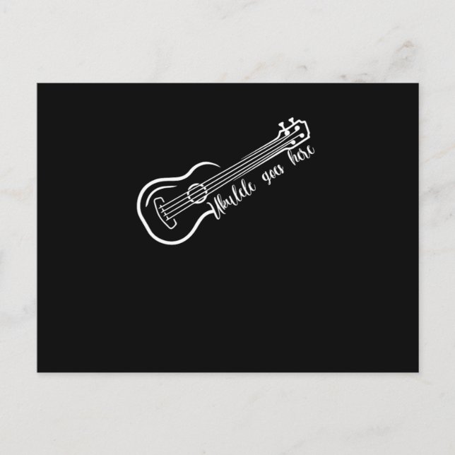Carte Postale Ukulele va ici musique Instrument Guitare Cadeau (Devant)