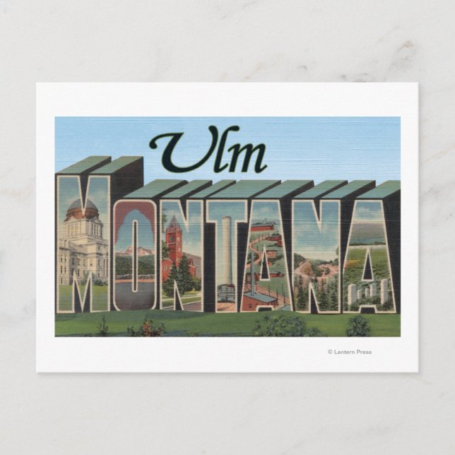 Carte Postale Ulm, MontanaGrandes lettres ScènesUlm, MT (Devant)