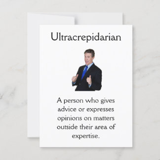 Carte postale Ultracrepidaire