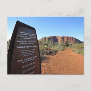 Carte Postale uluru bienvenue