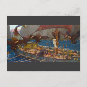Carte Postale Ulysse et les sirènes par J.W. Waterhouse