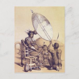 Carte Postale Umpanda, roi de l'Amazoulou, 1849