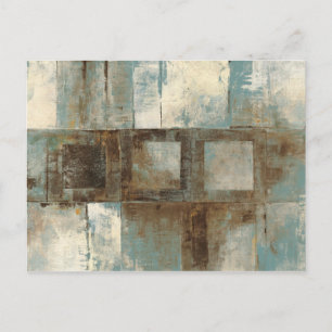 Carte Postale Un Abstrait en bleu et Brown
