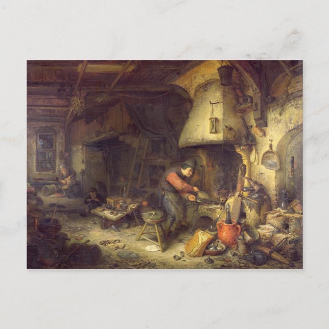 Carte Postale Un Alchimiste, 1611 (Devant)