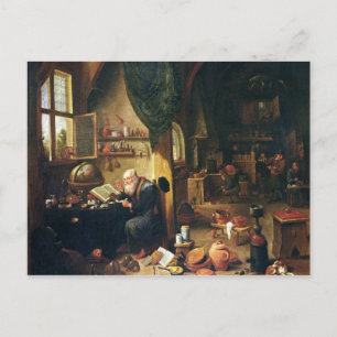 Carte Postale Un alchimiste dans son atelier