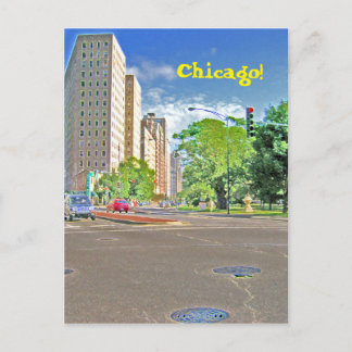 Carte Postale Un après-midi chargé à Chicago