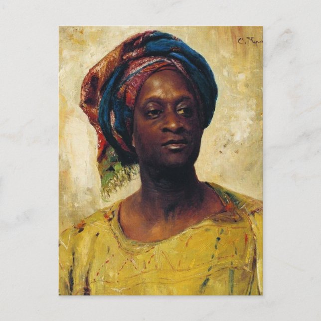 Carte Postale Un arabe dans un turban. Par Konstantin Makovsky (Devant)