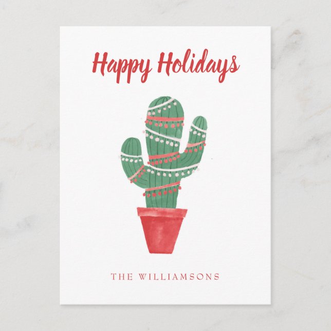 Carte Postale Un arbre de Noël très cactus (Devant)