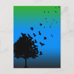 Carte Postale Un arbre des corbeaux