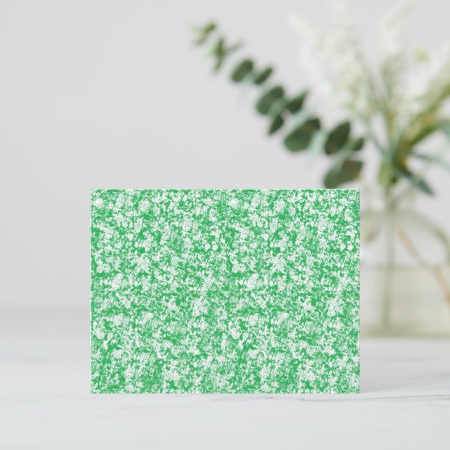 Carte Postale un arrière - plan vert et blanc avec de petits poi (Debout devant)