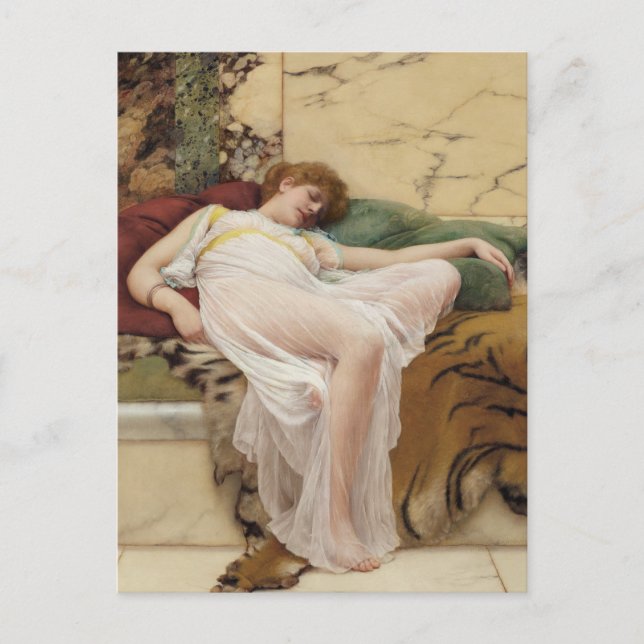 Carte Postale Un art siesta John William Godward (Devant)