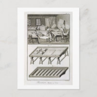 Un atelier de fabricant de miroirs et des outils, 
