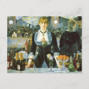 Carte Postale Un bar aux Folies Bergère d'Édouard Manet