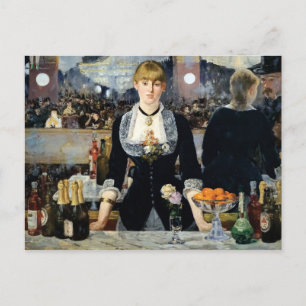 Carte Postale Un bar aux Folies-Bergère par Manet
