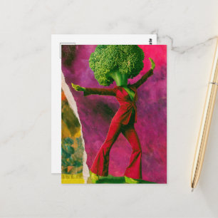 Carte Postale Un beau brocoli de danse rétro