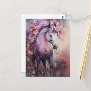 Carte Postale Un Beau Cheval Violet