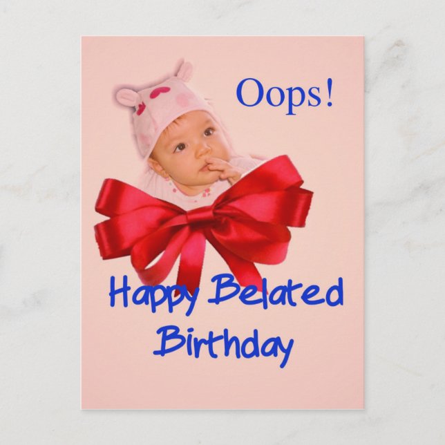 Carte Postale Un beau tout-petit regrette d'avoir un anniversair (Devant)
