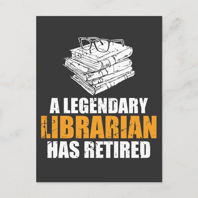 Carte Postale Un Bibliothécaire Légendaire A Retraité Retraite 2 (Devant)