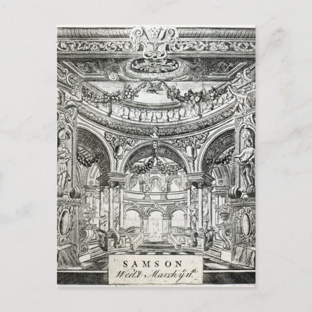 Carte Postale Un billet d'entrée pour l'oratorio de Handel (Devant)