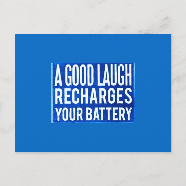 CARTE POSTALE UN BON RIRE RECHARGE VOS BATTERIES BONHEUR ET (Devant)