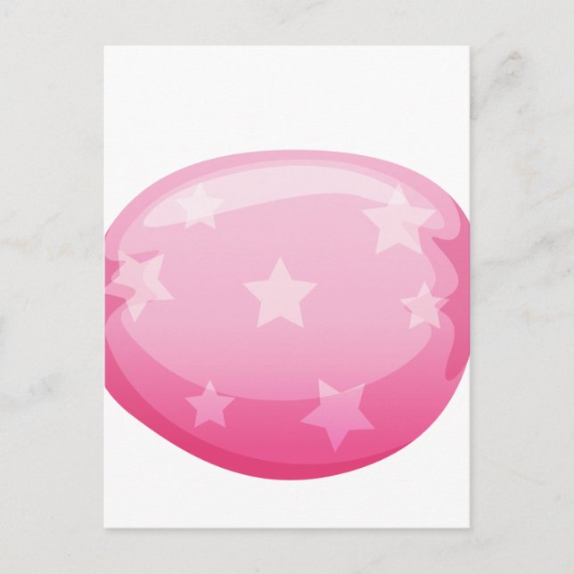 Carte Postale un bonbon rose (Devant)