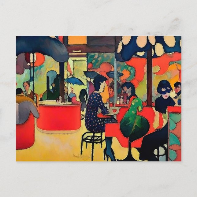 Carte Postale Un Café Super (Devant)