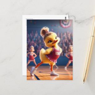 Carte Postale Un canard meneuse de claque adorable
