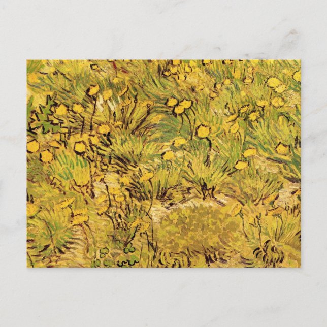 Carte Postale Un champ de fleurs jaunes par Vincent van Gogh (Devant)