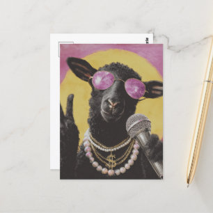 Carte Postale Un chanteur de mouton noir