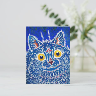 Carte Postale Un chat dans le style gothique par Louis Wain