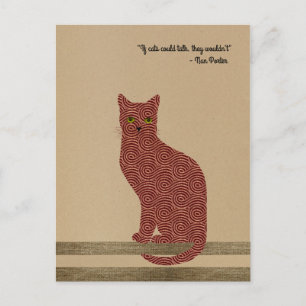 Carte Postale Un chat élégant. Seulement pour de vrais amoureux