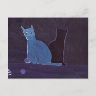 CARTE POSTALE UN CHAT ET SON OMBRE